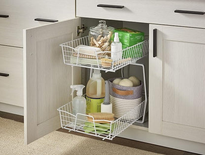 ClosetMaid 14 in. Pull Out Cabinet Organizer, 2 Tier, Heavy Duty, Slide Out - Image 7