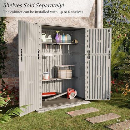 HOMSPARK Outdoor Storage Shed Weather Resistance, Patio Storage Cabinet - Image 2