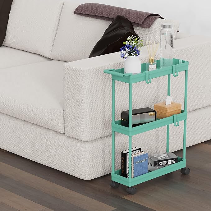 Simple Houseware 3-Tier Slim/Narrow Storage Cart - Image 6