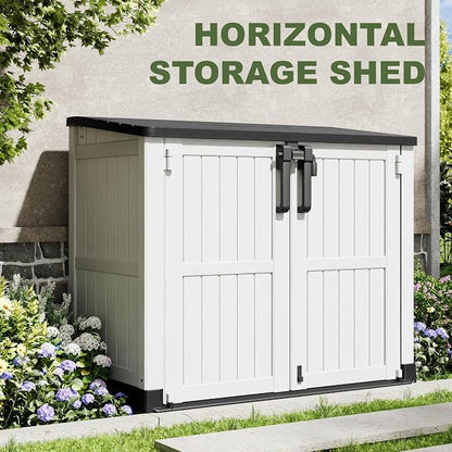 Plastic Outdoor Storage Shed, 36 Cu Ft Waterproof Outdoor Storage Cabinet - Image 2