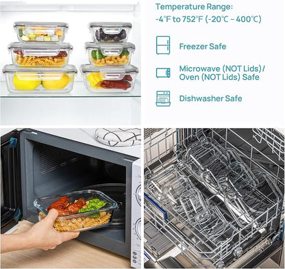 Vtopmart 8 Pack Glass Food Storage Containers - Image 3