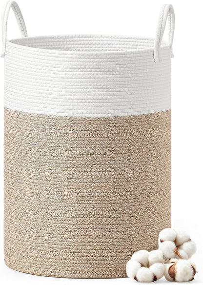 SONGMICS Laundry Hamper, Cotton Rope Laundry Basket by SONGMICSbySONGMICSHOME