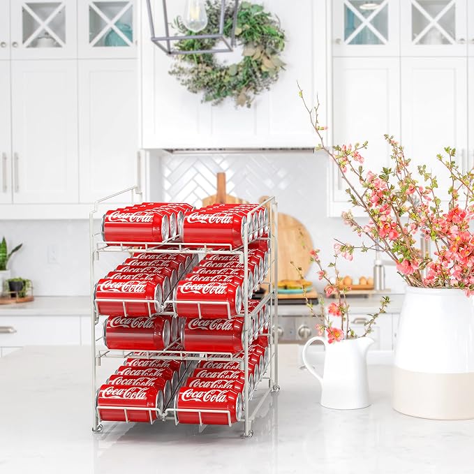 Simple Houseware Dual Row Front Loading Stackable Can Dispenser - Image 6