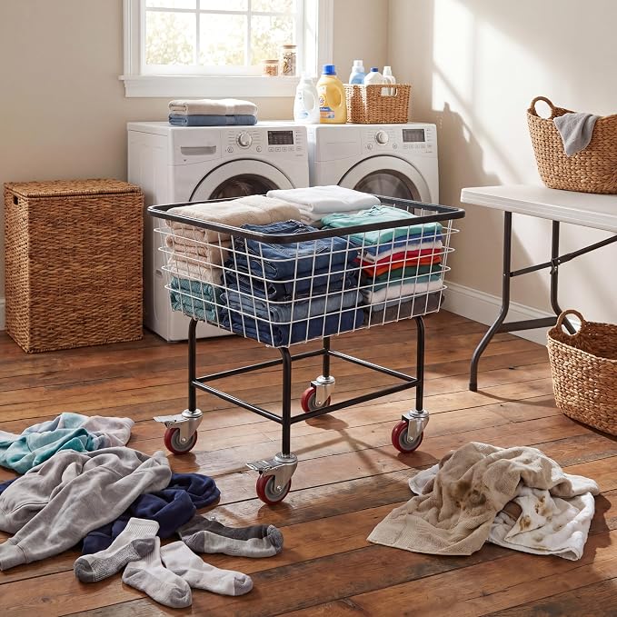 4.5-Bushel Rolling Laundry Cart - Image 11