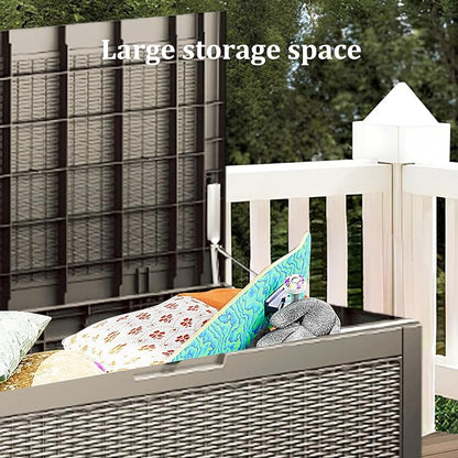 100 Gallon Resin Deck Box, Waterproof Outdoor Storage Box - Image 9