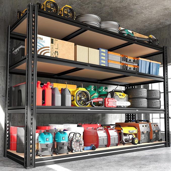 ROOMFAVE 60" W Garage Shelving Metal Shelving 2800LBS Storage Shelves Heavy - Image 7