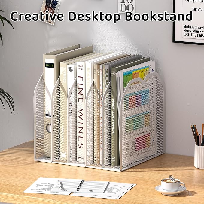White 5-Section File Folder Organizer - Image 8