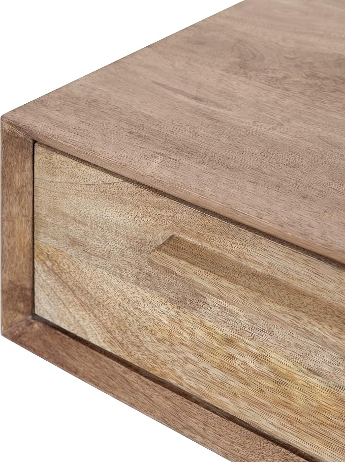 Kate and Laurel McCutcheon Floating Wood Storage Shelf, Natural Wood, - Image 6