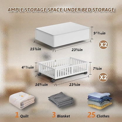 Bamboo Under Bed Storage Containers - Image 2