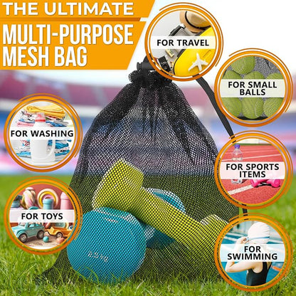 5 Pcs Small Mesh Bag Bulk, 11.8" x 7.48", Breathable Nylon | Reusable Small - Image 5