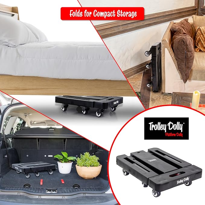dbest Products Trolley Dolly Platform Cart 6-Wheel Handtruck - Image 4