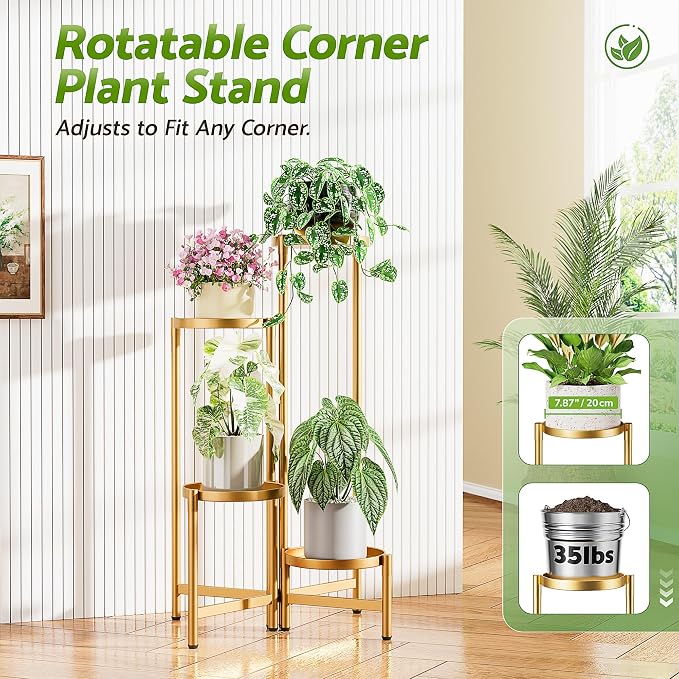 Gold Plant Stand, 4 Tiered Plant Stand Indoor - Image 4