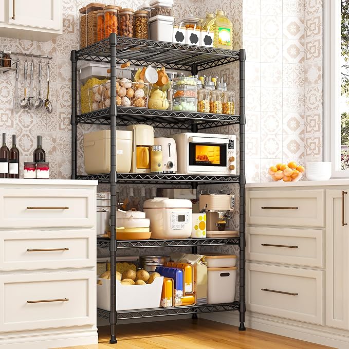 REIBII Metal Shelving 5 Tier Wire Sturdy Storage Shelves Adjustable Steel - Image 5