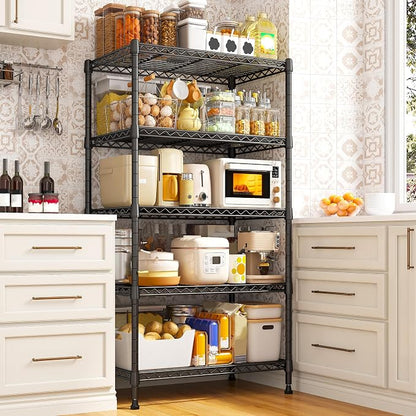 REIBII Metal Shelving 5 Tier Wire Sturdy Storage Shelves Adjustable Steel - Image 5