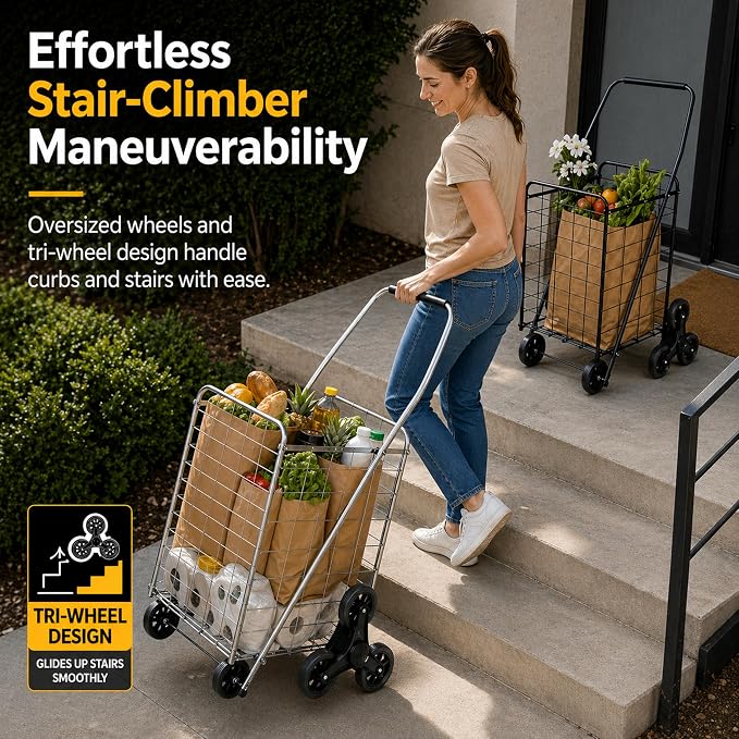 Wellmax 2-Pack Shopping Utility Cart - Image 2