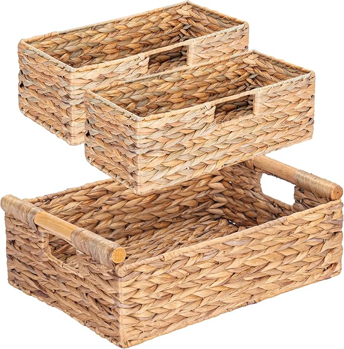 VATIMA Large Water Hyacinth Storage Baskets by VATIMA