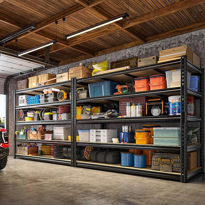 59.8"W Garage Shelving 72"H Storage Shelves 2750LBS Metal Shelving Heavy Duty - Image 4