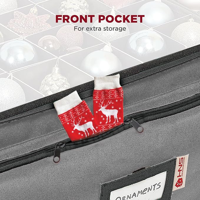 Premium Christmas Ornament Storage Box – Holds up to 72-3” Ornaments + 6 Side - Image 6