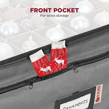 Premium Christmas Ornament Storage Box – Holds up to 72-3” Ornaments + 6 Side - Image 6