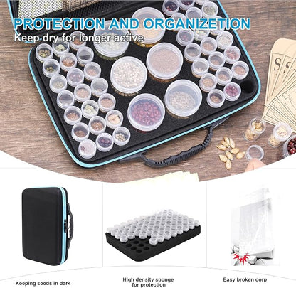 48 Slots Seed Storage Organizer Box, Garden Vegetable Plant Flower Seeds Saving - Image 6