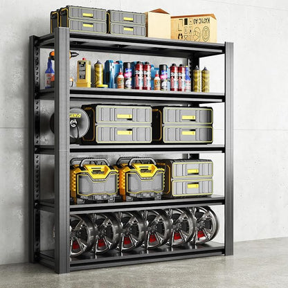 78" H Garage Shelving 3000LBS Heavy Duty Storage Racks, Adjustable 5 Tier Metal by EKJOfficials