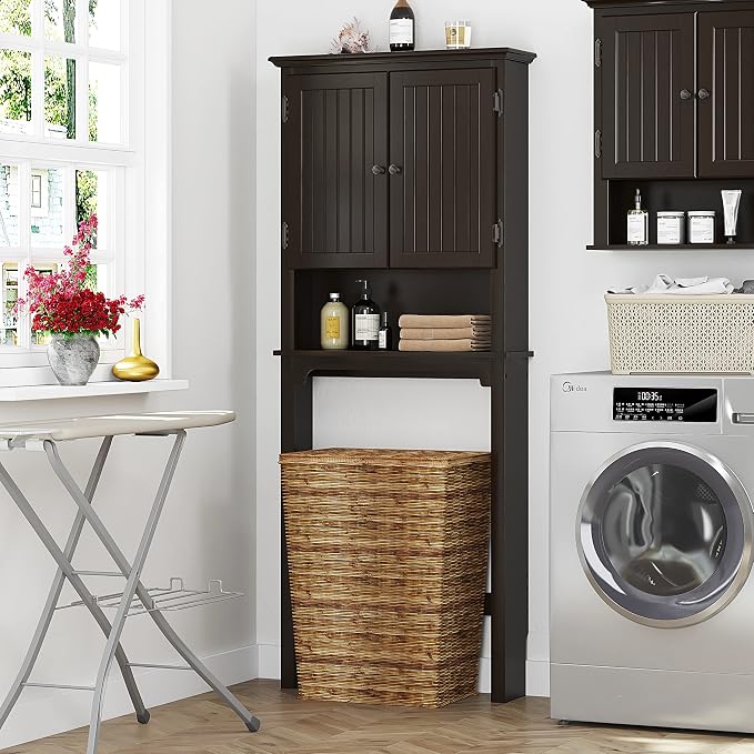 UTEX Above Toilet Storage Cabinet, Bathroom Organizer - Image 3
