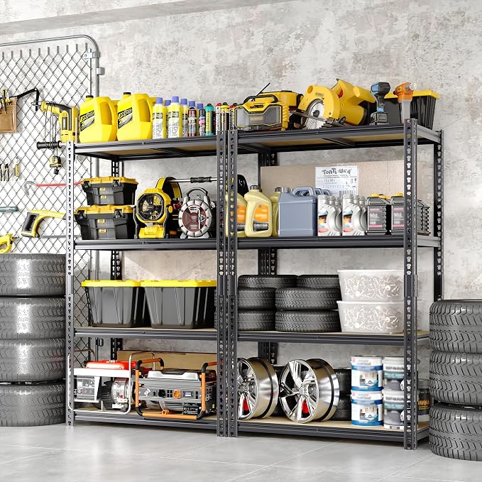 Heavy Duty Garage Storage Shelves, 2000 Lbs Capacity, 4-Tier Adjustable Storage - Image 8