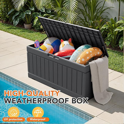 78 Gallon Deck Box Outdoor Indoor Waterproof Storage Box - Image 6