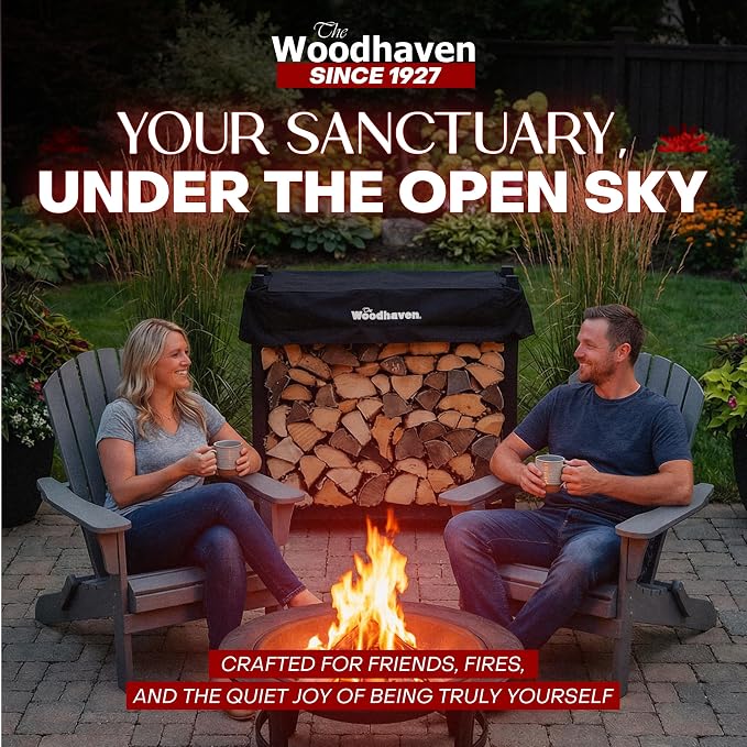 Woodhaven 3-Foot Firewood Rack – American Brand – ⅛ Plus Cord Raised Lumber - Image 2