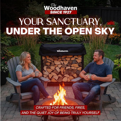 Woodhaven 3-Foot Firewood Rack – American Brand – ⅛ Plus Cord Raised Lumber - Image 2