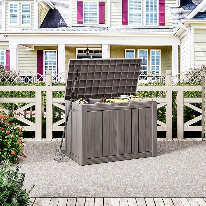 Outdoor Storage Box, Resin Deck Boxes Indoor and outdoor, Waterproof Storage - Image 7