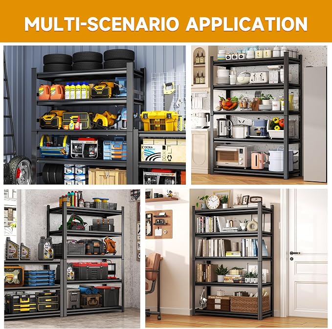 Garage Shelving, 2-in-1 Adjustable Storage Shelves - Image 6