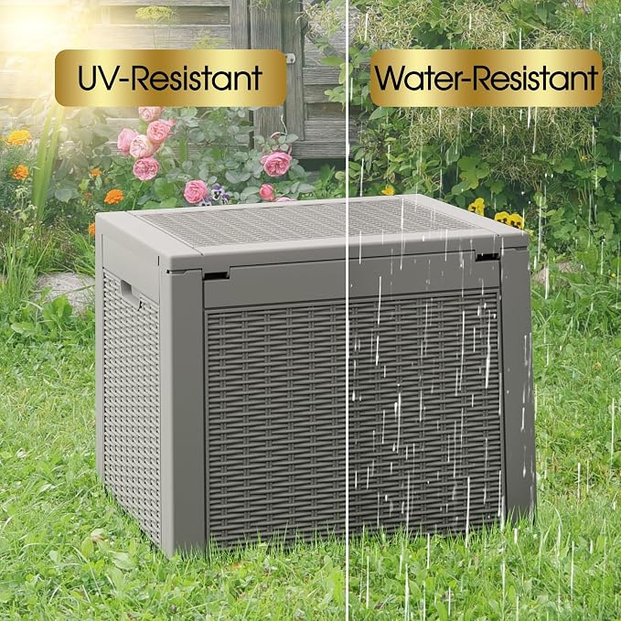 30 Gallon Outdoor Storage Deck Box Waterproof, Garden Tool, Backyard Cushion - Image 3