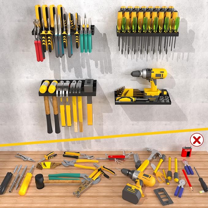 UNITEDPOWER Wall Mount Hand Tool Storage Set, Screwdriver Organizer, Pliers - Image 6