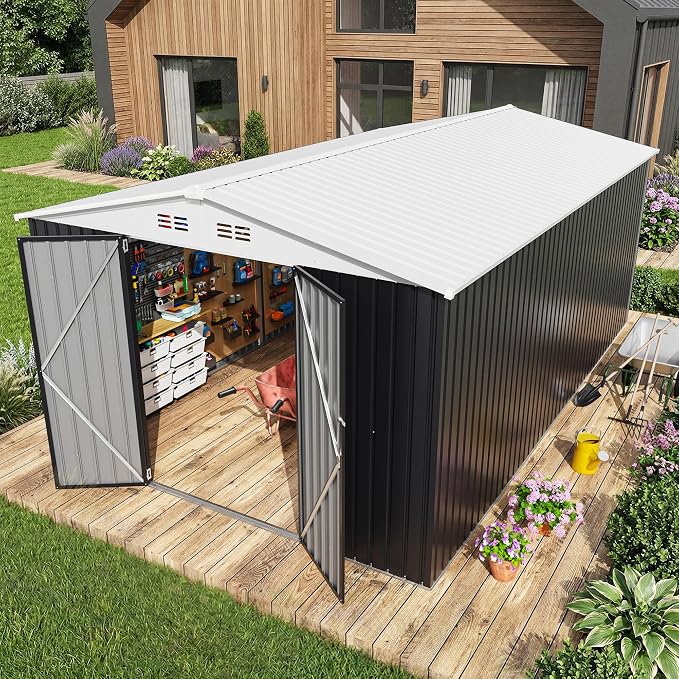 Polar Aurora 10x16 Outdoor Storage Shed, Garden Shed - Image 7
