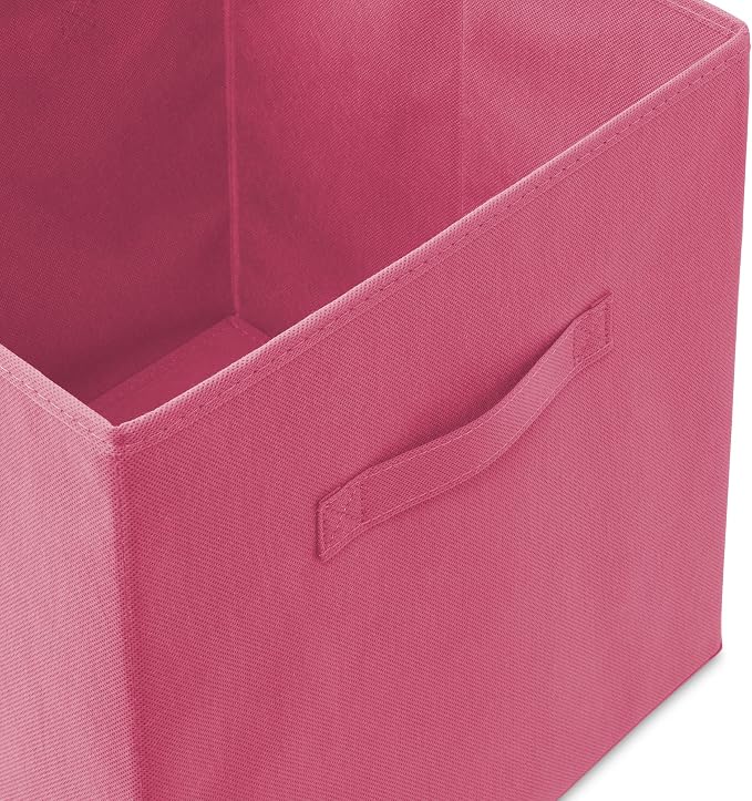 Casafield Set of 6 Collapsible Fabric Cube Storage Bins, Hot Pink - Image 3