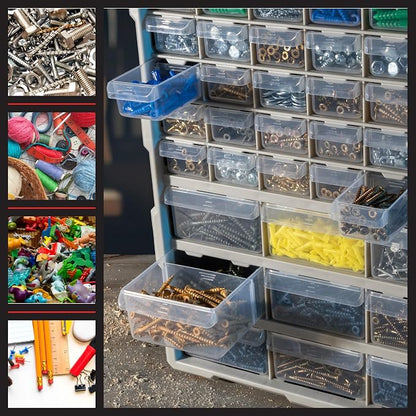 Stalwart 39-Drawer Plastic Small Parts Organizer, or Wall Storage Drawers - Image 8
