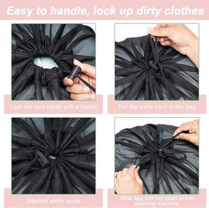 4 Pack Mesh S Laundry Bags, Machine Washable Dirty Clothes Organizer - Image 4