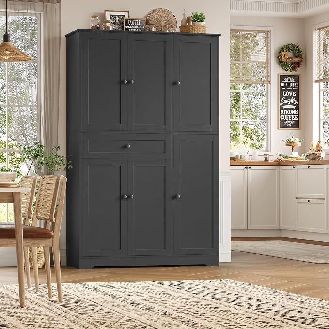 HOSTACK 68" Tall Kitchen Pantry Storage Cabinet - Image 4