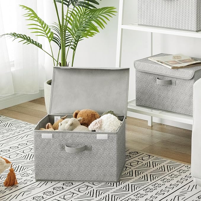 GRANNY SAYS Storage Boxes with Lids, Fabric Storage Bins, Keepsake Box - Image 3