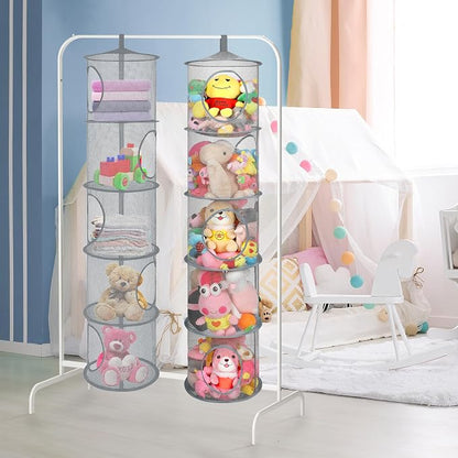 2Pcs Hanging Mesh Space Saver Bags Organizer, Foldable Storage Organizer 5 - Image 4