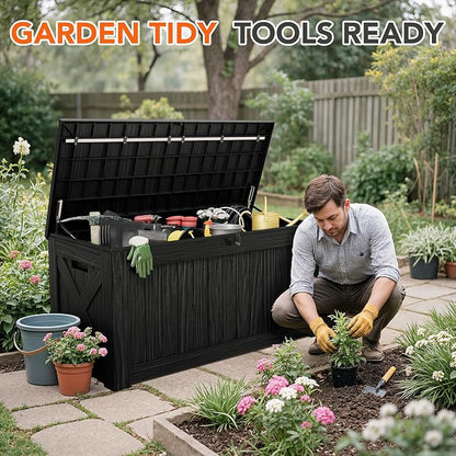 130 Gallon Deck Box Outdoor Indoor Waterproof Storage Box - Image 3