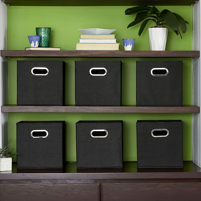 Household Essentials Foldable Fabric Storage Cubes 6-Pack – 11x11x11 Stackable - Image 6