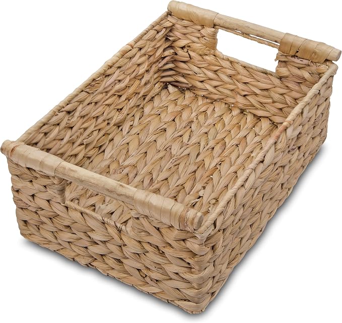 VATIMA Hyacinth Medium Wicker Basket 13.6x9.5x5.6" - by VATIMA