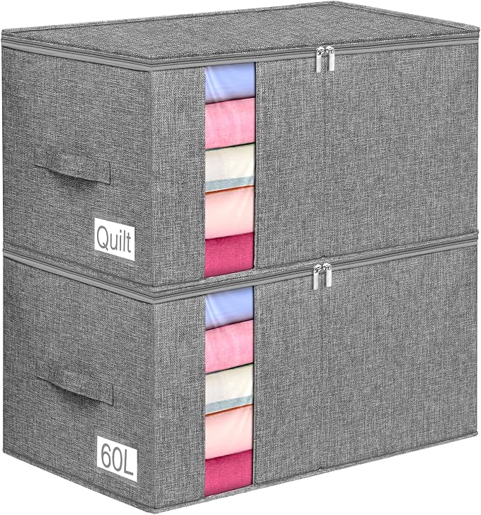 60L Blanket Storage, Comforter Storage Bag by Boailydi