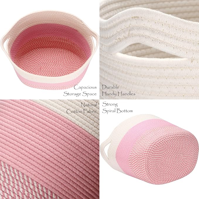 Sea Team Oval Large Cotton Rope Woven Storage Basket - Image 6