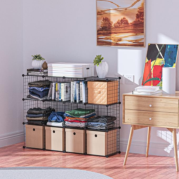 HUBSON Wire Cube Storage Organizer, Book/Toy/Craft/Potted Plants and petCloset - Image 2