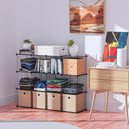 HUBSON Wire Cube Storage Organizer, Book/Toy/Craft/Potted Plants and petCloset - Image 2