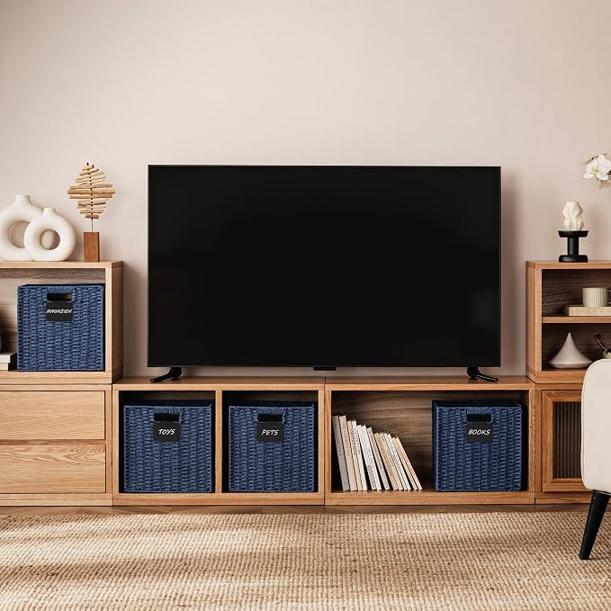 UBBCARE 4 Pack Wicker Basket, 10.5×10.5 Storage Cubes - Image 3