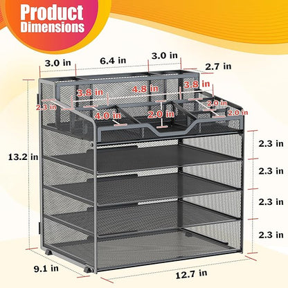 Docnest 5 Tier Mesh Desk Organizer - Image 3